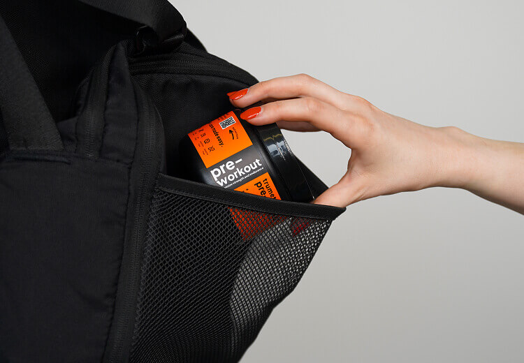 Pre-workout in a backpack